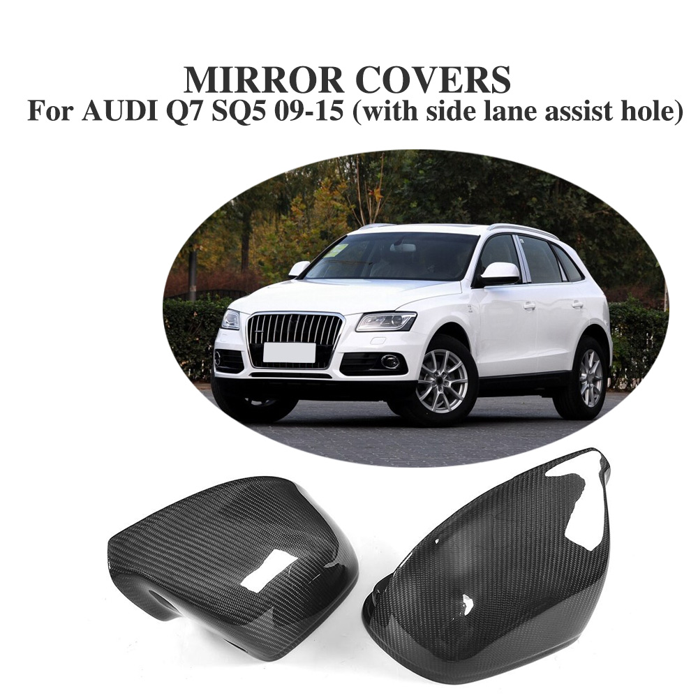 ü  ī ̹ ̷ Ŀ AUDI Q5  SQ5 2009-2017 Q7 2009-2015 ̵   /Replacement Type Carbon Fiber Rearview Mirror Covers Caps for AUDI Q5 SQ5 200